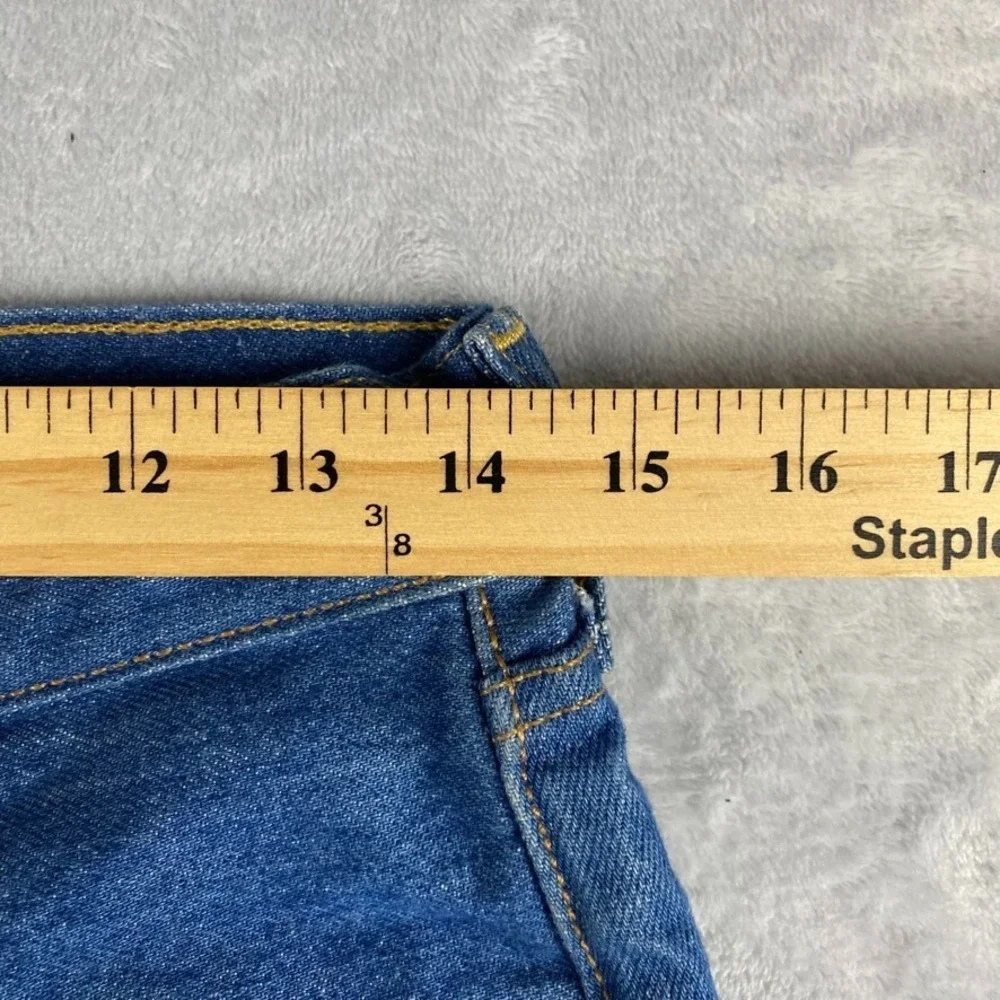 Levis Jeans Mens 29x32 Blue 501 Straight Button Fly Western Design Art Denim